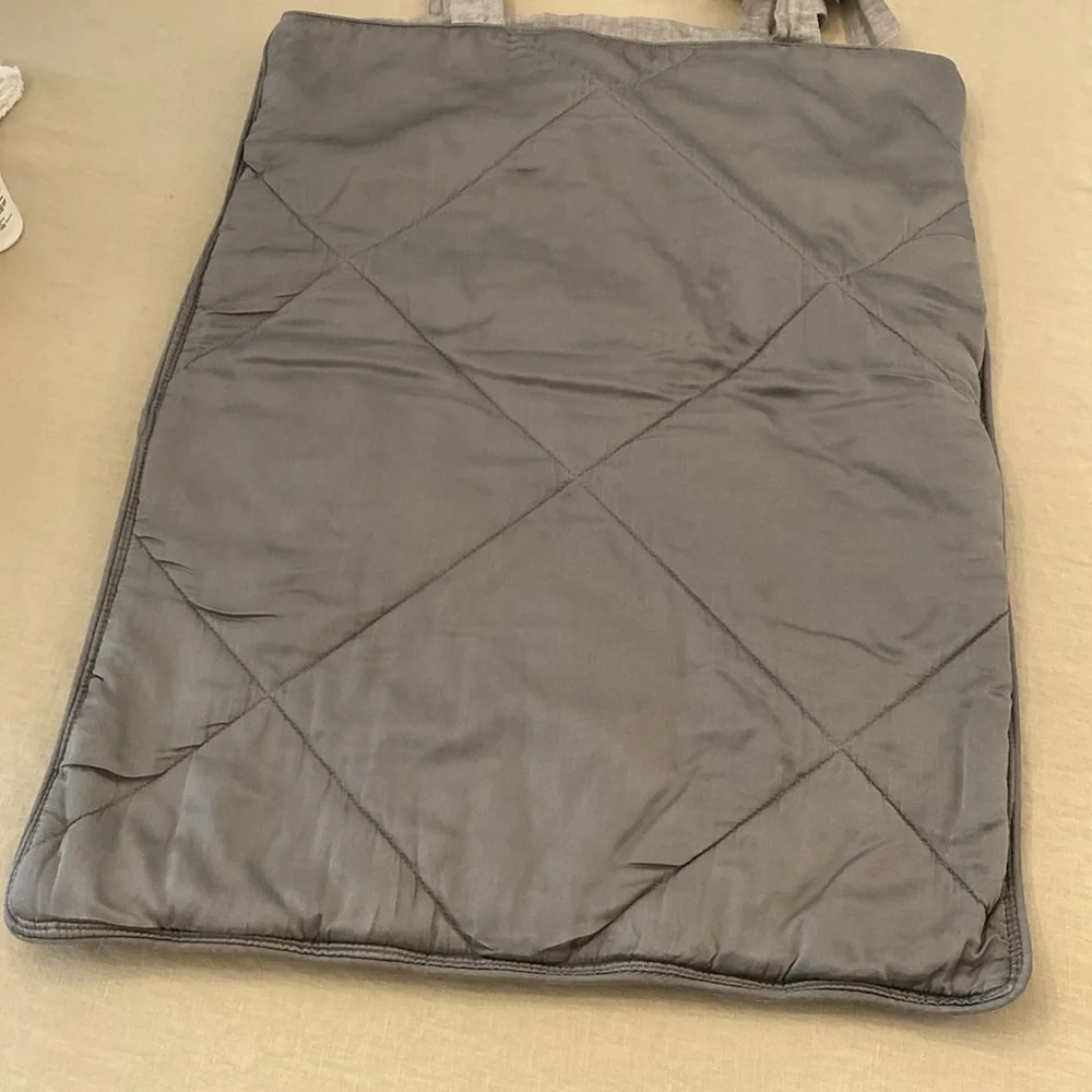 Set of Two Standard Pottery Barn Quilted Linen, Silk and Cotton Blend Shams